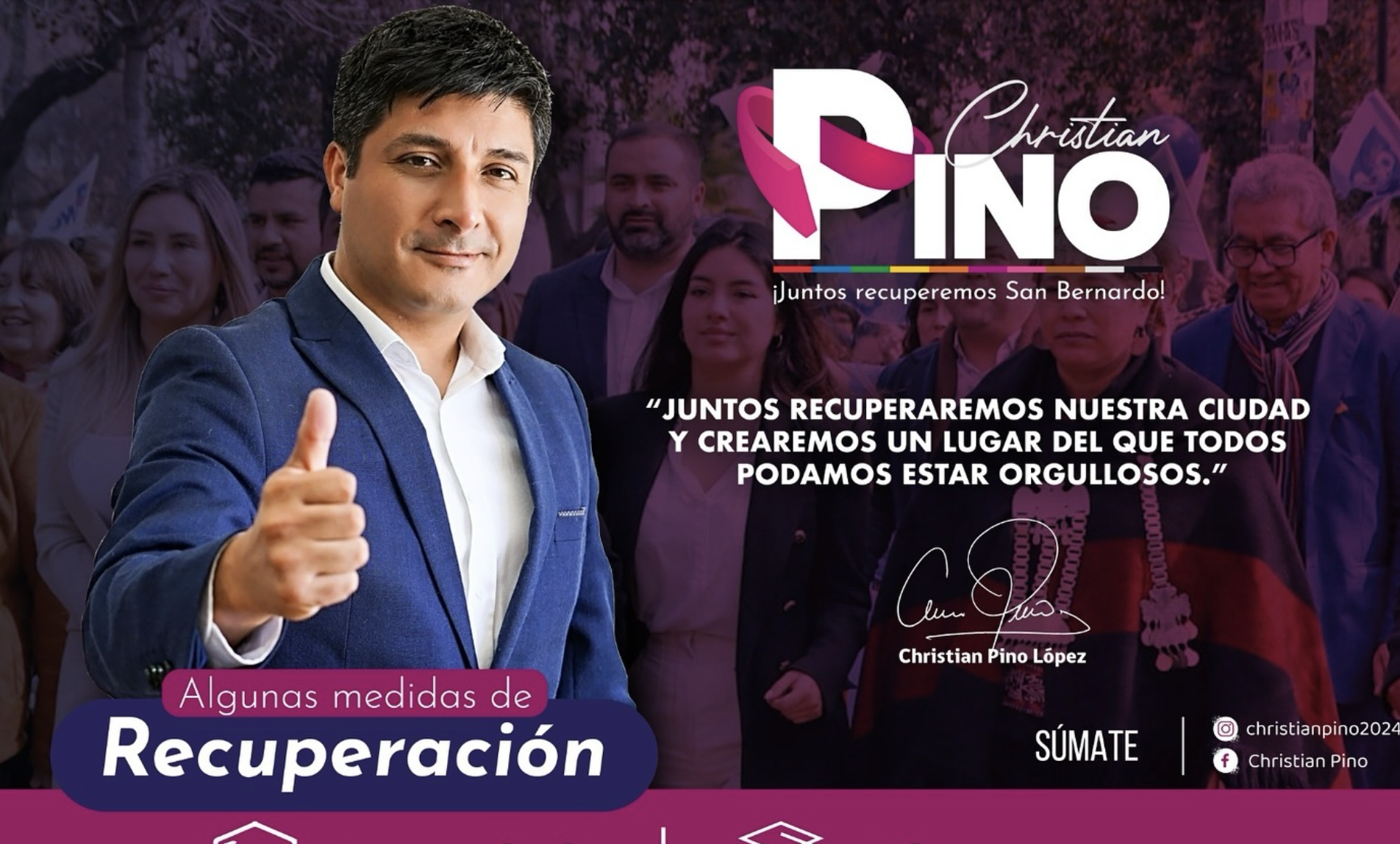 Las definiciones de Christian Pino, candidato independiente a alcalde de San Bernardo